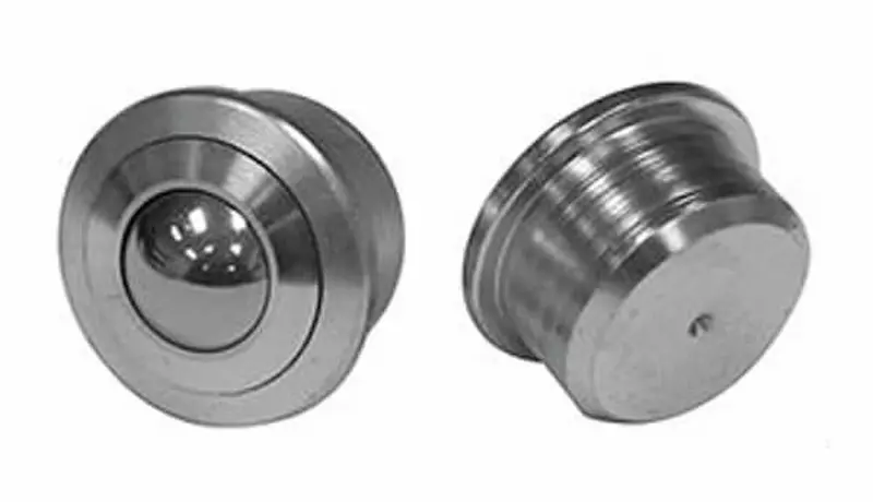 Ball Transfer redondo estándar en acero al carbón para mesa de transferencia — ConveyorsMX Store Monterrey