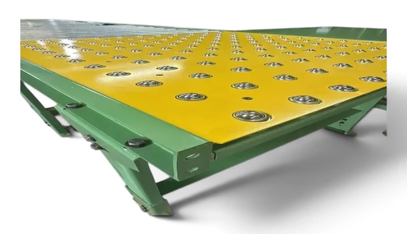 Mesa de ball transfers modular en marco de acero para clasificación y desvío — ConveyorsMX Store Monterrey