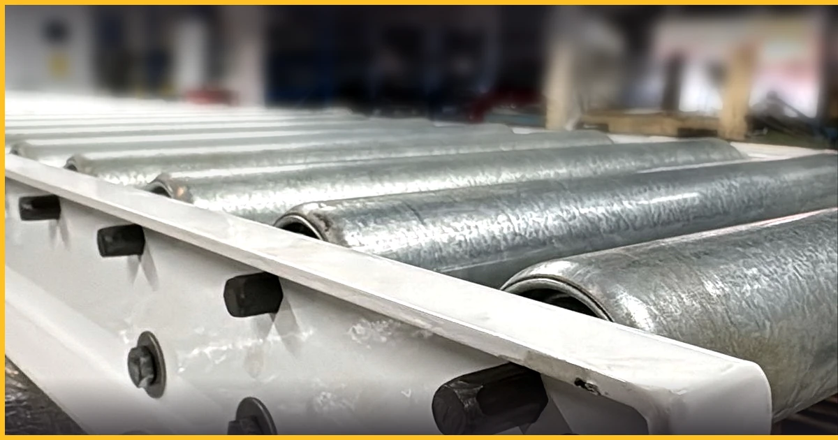 Soporte tipo H ajustable para transportador de rodillos — Conveyors.mx